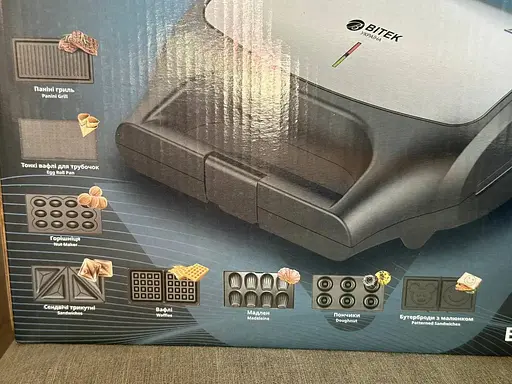 Электрогриль мультимейкер Bitek BT-551 8 в 1 со съемными формами 1800 Вт - фото 6