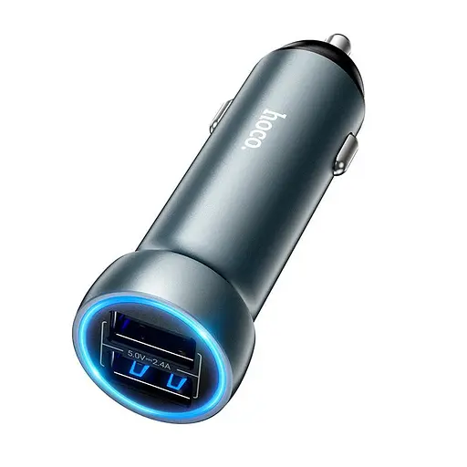 Автомобильный адаптер Hoco Prosperous dual-port Car charger Z54 |2USB, 15.5W/2.4A| - фото 1