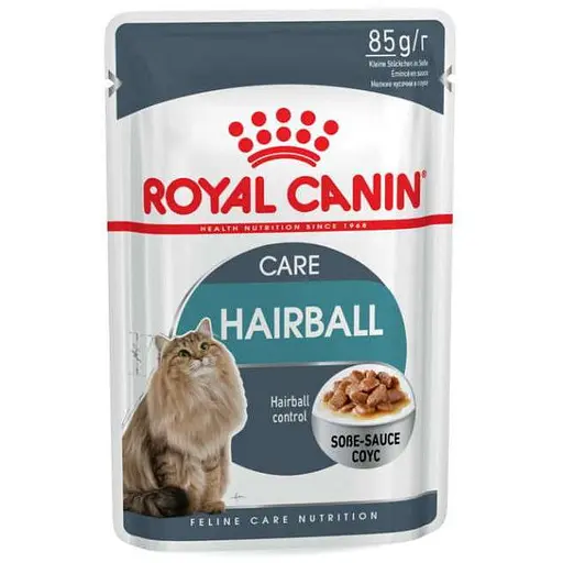 Влажный корм для взрослых кошек Royal Canin Hairball Care кусочки в соусе 1.02 кг (12 шт. х 85 г) - фото 2