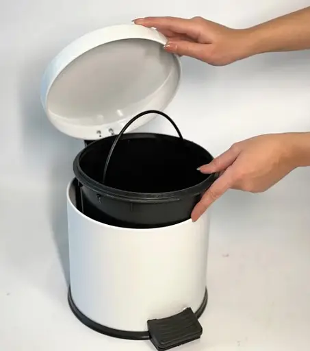 Ведро для мусора с педалью Mertinox 3 л Белый 4501.1825S.101.03  - фото 3