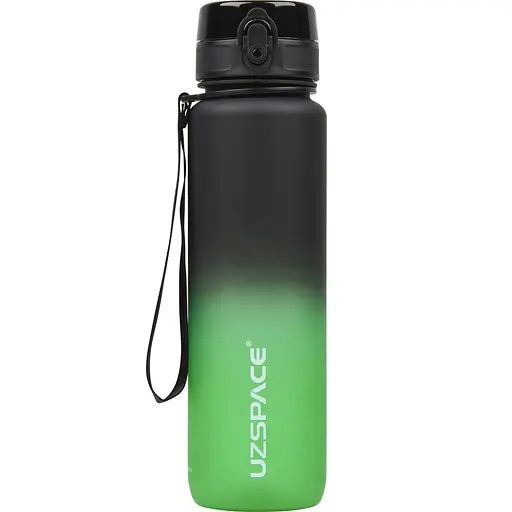 Бутылка для воды UZspace Frosted черно-зеленая 1000 мл (3038gr)
