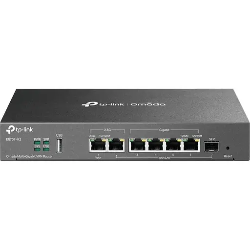 Коммутатор TP-Link ER707-M2, 1x2.5GE LAN, 1x2.5GE WAN/LAN, 4xGE LAN, 1xSFP WAN/LAN 1xUSB (ER707-M2) - фото 1
