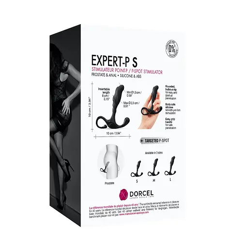 Стимулятор простати Dorcel Expert P S, 10 см чорний - фото 5