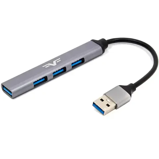 USB-хаб Frime 4-х портовой 1xUSB 3.0 3xUSB 2.0 Silver (FH-20050)