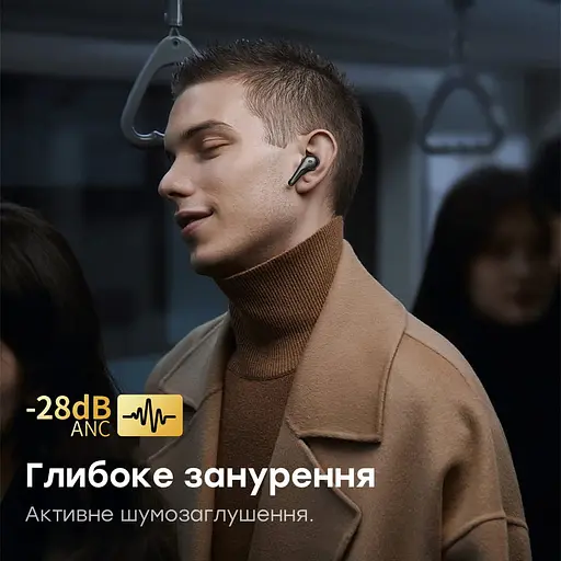 Беспроводные наушники Choetech BH-T17 Black TWS, Bluetooth 5.4, ANC+ENC (43-00136) - фото 5