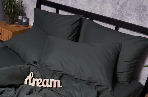 Набор наволочек Moon&Star Бязь Gold Люкс Dark Green 60х60 см 2 шт - фото 2