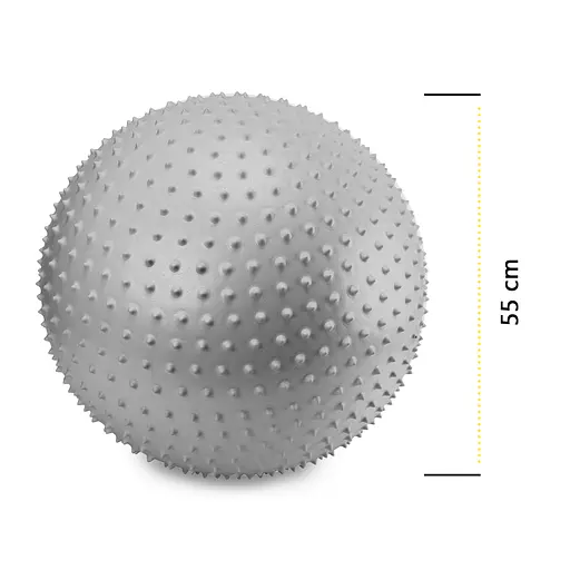 Мяч для фитнеса (фитбол) Cornix 55 см массажный Anti-Burst Silver XR-0471 - фото 7