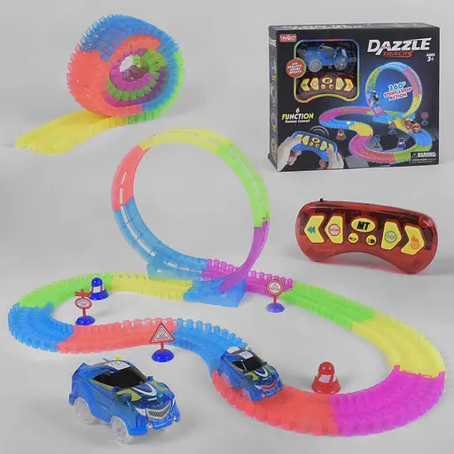 Трек Twister, 136 деталей, на ручном управлении, с машинкой, 30x8.5x25.5 см