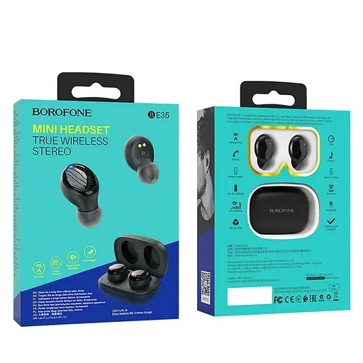 Бездротові Bluetooth навушники Borofone BE35 Чорний - фото 5