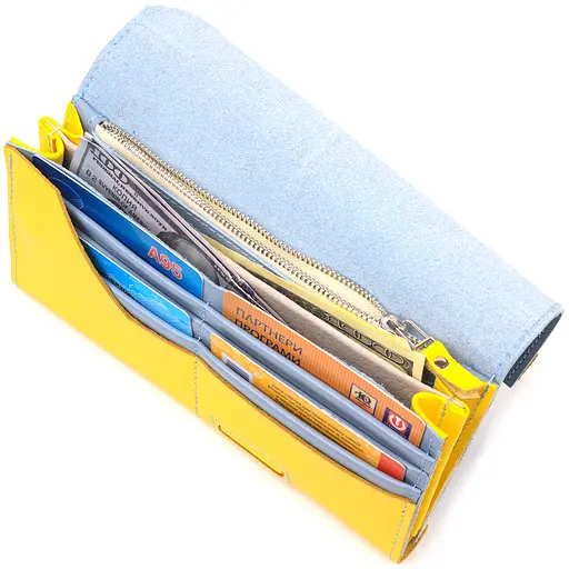 Жіночий шкіряний гаманець Grande Pelle 20х10х3 см acs0024167 - фото 5