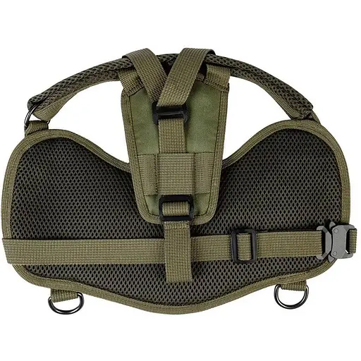 Шлея для службових собак Waudog PRO-2, світловідбивна, металевий фастекс, M - фото 4