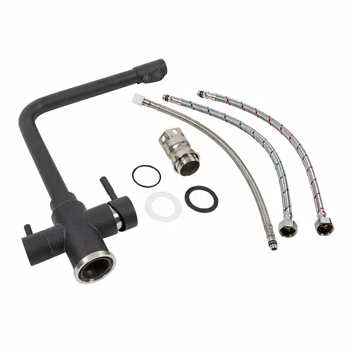 Змішувач для кухні під осмос Platinum KT 8201 (8626) Карбон Чорний - фото 2