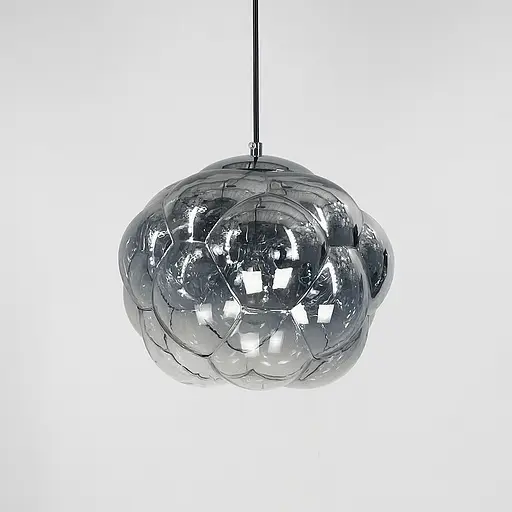 Подвес с фактурным стеклянным плафоном в цвете хром | Line F | Арт. 0619/1 Chrome - фото 2