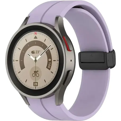 Ремешок DK CDK Silicone Sport Magnetic "S" для Samsung Galaxy Watch4 (R870 / R875) 44mm (015835) (viola / black)