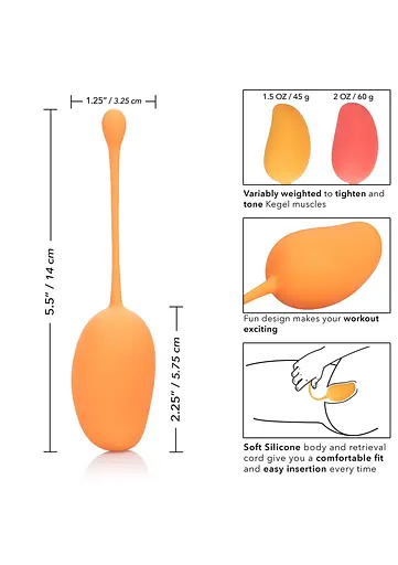 Набір вагінальних кульок California Exotic Mango, 3 шт., мульті - фото 6