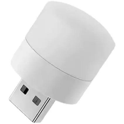 Портативна USB світлодіодна лампа-нічник із білим (6500К) світлом, працює від Power Bank, та ін. ґаджетів 5В - фото 1