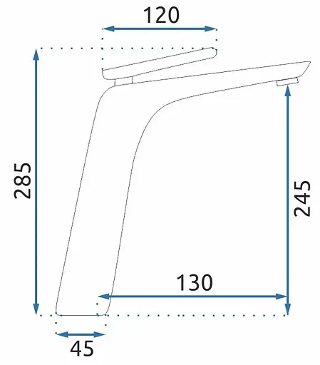 Змішувач для умивальника Rea Jager високий black REA-B5122 Чорний матовий - фото 4