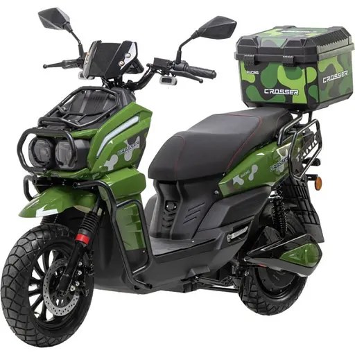 Електроскутер Двомісний Crosser CR-21 (2500W 72V/35Ah) Графенова батарея Зелений