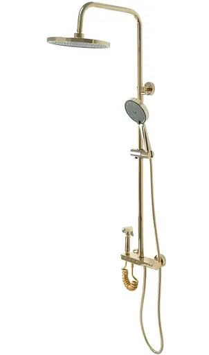 Душовя система Rea Max з термостатом та виливом gold REA-P6617, Золотий - фото 4
