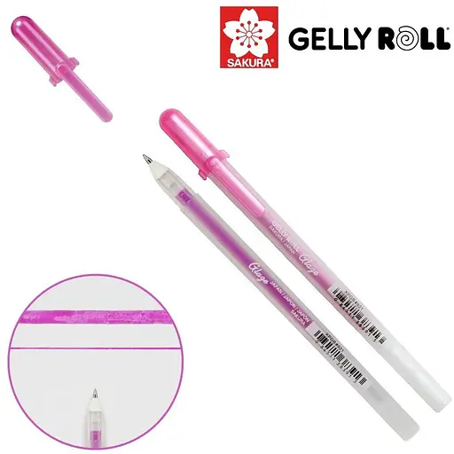 Ручка гелева Sakura Glaze 3D-Roller Трояндовий - фото 2