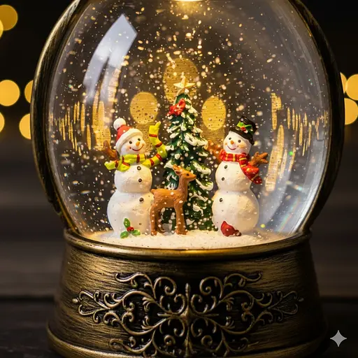 Светильник-декор новогодний Фонарь XHF-8005 LED 5 мелодий USB AAх3 (14.5х9х24см) - фото 6