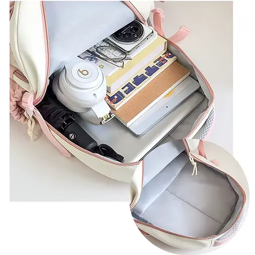 Рюкзак подростковый Котенок, 45x31x13 см, 3 отделения, с прозрачным карманом, 2511 (в ассортименте) - фото 2