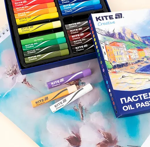 Пастель масляна Kite Creative 24 кольорів (K-200-24) - фото 4