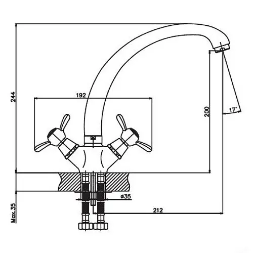 Змішувач для кухні Haiba VILTA 273 (HB0388) - фото 2