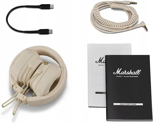 Наушники с микрофоном Marshall Major V Cream (1006833) - фото 3