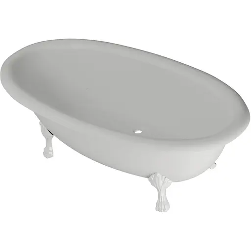 Ванна окремостояча глянцева Amdcon Olmpa 180x90 біла з литого каменю білі ніжки OLMPA_180_nzhk_HL Білий - фото 1