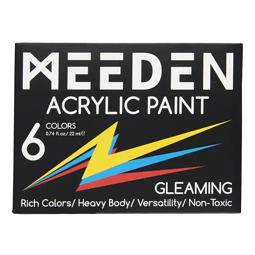 Набір акрилових фарб MEEDEN Iridescent 6x22 мл