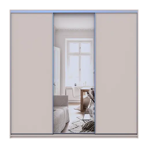 Шафа купе Doros Сіті Лайт Кашемір 2 ДСП / 1 дзеркало 225х60х225 (80736383) - фото 2