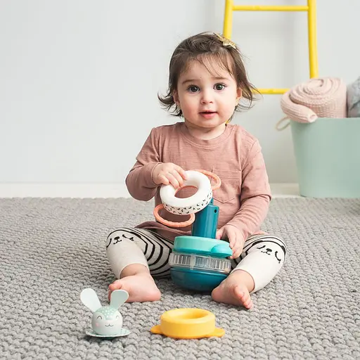 Розвиваюча іграшка Taf Toys пірамідка Кролик колекція Полярне сяйво (12445) - фото 4