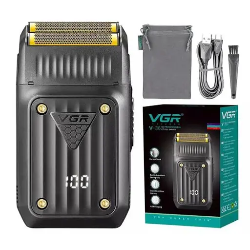 Електробритва VGR V-363 шейвер, подвійне лезо, LED display, Box - фото 2
