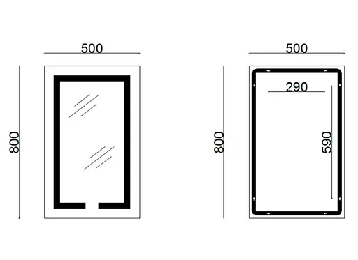 Дзеркало Lidz Kubis з LED-підсвічуванням Touch LD78LF9365080 - фото 6
