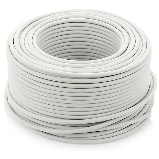 Кабель ПВС 4х1 Белый бухта 100 метров цена за бухту
