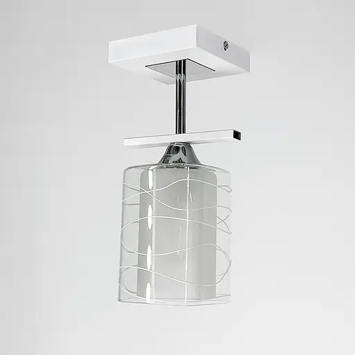 Стельова люстра в білому корпусі на 1 плафон Line.F 126/1 P WT - фото 1