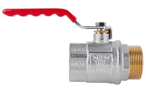 Кран шаровой Thermo Alliance Standart 1 1/2" ВН прямой, никель, PN40, рычаг SD605NW40PN40 - фото 2