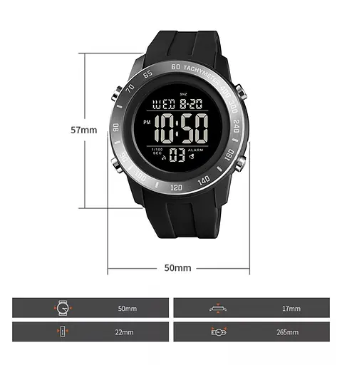 Наручний годинник Skmei 1524 Black Black, 1524BKBK (18486) - фото 4