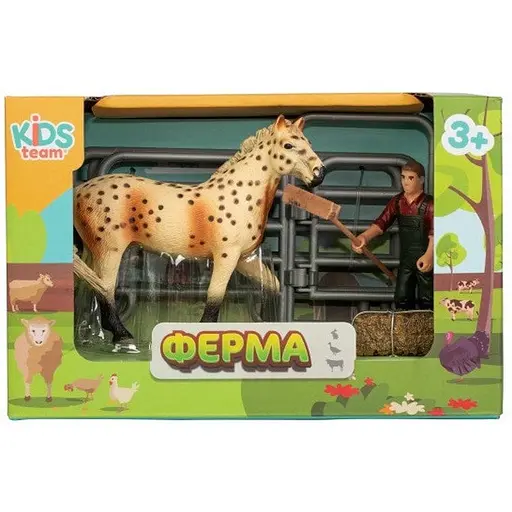 Дитячий іграшковий набір Ферма Kids Team Q9899-X3_1 кінь з парканом - фото 1