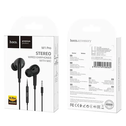Навушники HOCO M1 Pro Original series earphones Black - фото 4