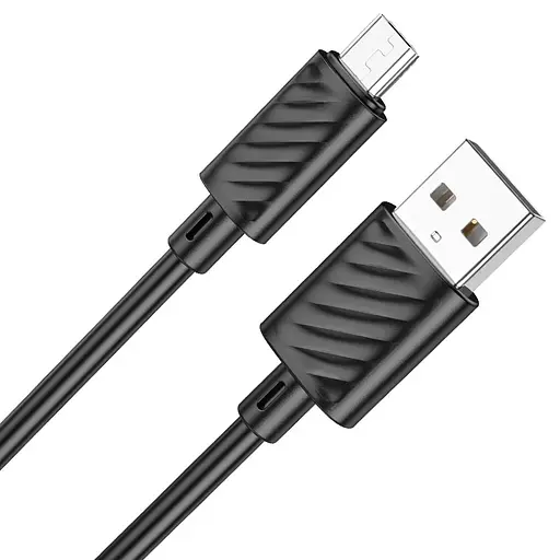 Кабель HOCO X88 Gratified charging data cable for Micro Black - фото 3