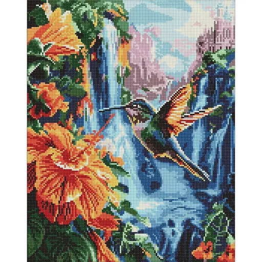 Алмазная мозаика Тропическая птичка AMO8100, 40х50 см