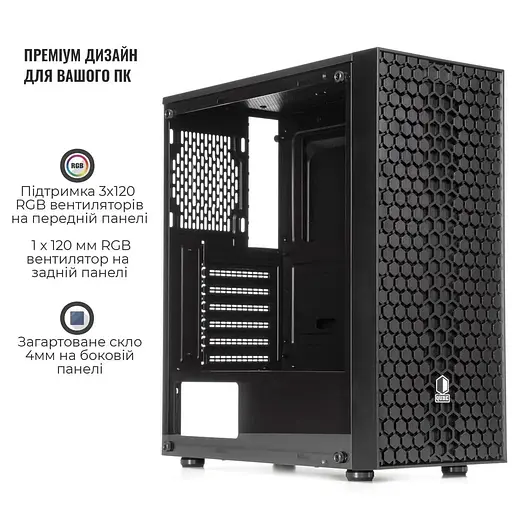 Корпус QUBE CARNIVAL Black (CARNIVAL_FCNU3) Без БП - фото 8
