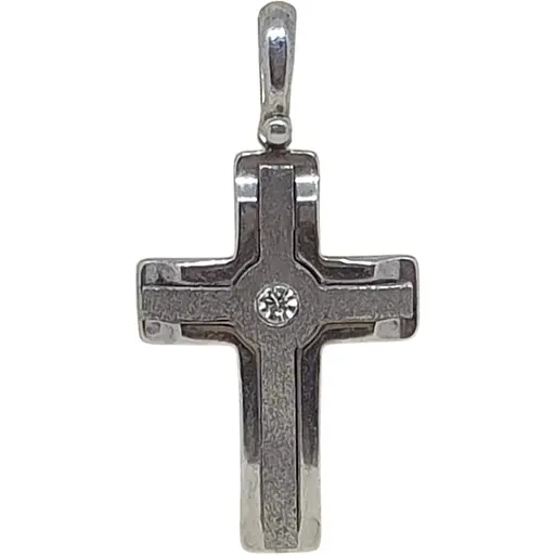 Срібний хрестик Qvaliz з фіанітом. 903SU51