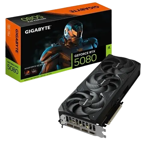 Відеокарта GeForce RTX 5080 16GB Gigabyte WindForce OC SFF (GV-N5080WF3OC-16GD)