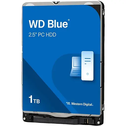 Жесткий диск WD Blue 1.0TB 5400rpm 128MB 2.5" SATA (WD10SPZX) - фото 1