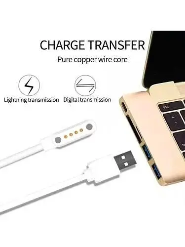 Зарядний кабель для дитячих смарт-годинників Lemfo з магнітним кріпленням - фото 5