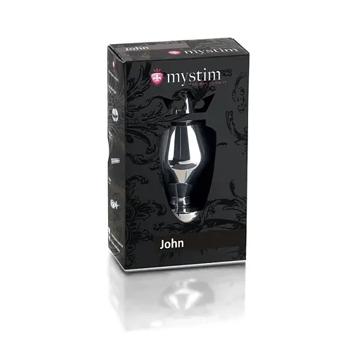 Анальна пробка Mystim John 10.5 см (срібляста) - фото 3