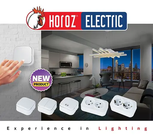 Выключатель HOROZ ELECTRIC Eva 2-й накладной белый - фото 4